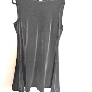 Wolford Black Sleeveless Shimmery Dress with Flounce Size 12